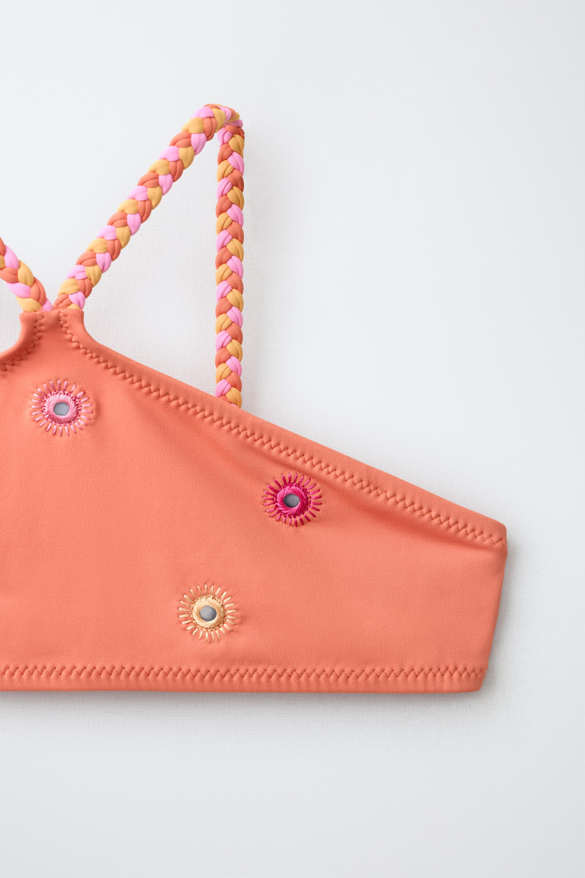 6-14 YEARS / EMBROIDERED MIRROR BIKINI